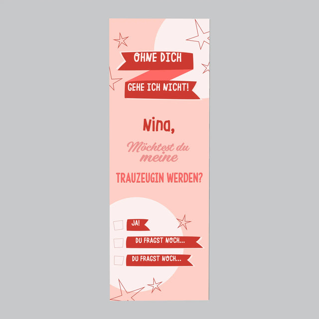 Name Und Unterschrift: Ohne Dich Gehe Ich Nicht - Kühlschrankmagnet