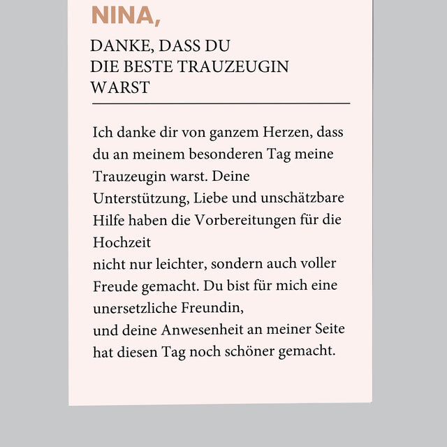 Foto Und Unterschrift: Traumtrauzeugin - Kühlschrankmagnet