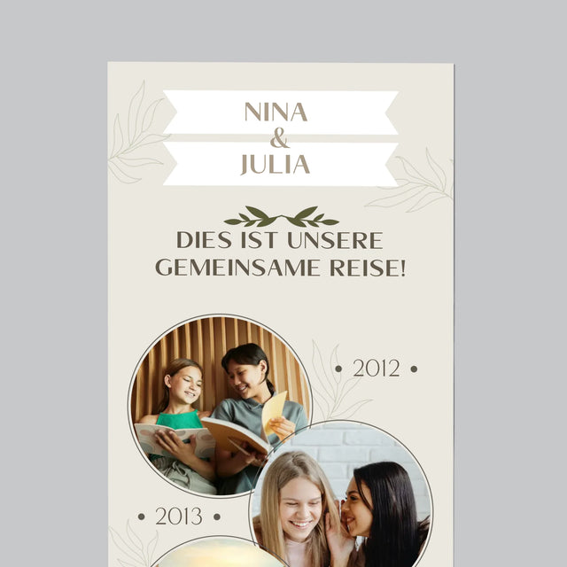 Fotocollage: Dies Ist Unsere Gemeinsame Reise - Kühlschrankmagnet