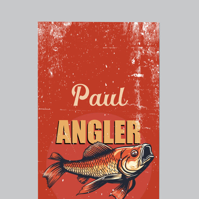 Name Und Unterschrift: Ein Angler Aus Fleisch Und Gräten - Kühlschrankmagnet