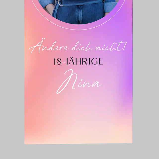 Foto Und Unterschrift: Ändere Dich Nicht - Kühlschrankmagnet