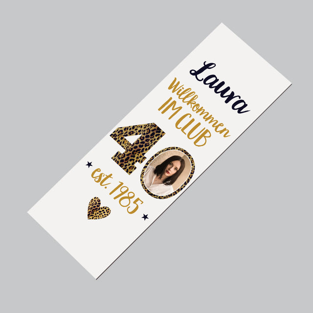 Foto Und Unterschrift: Willkommen Im Club Der 40-Jährigen - Kühlschrankmagnet