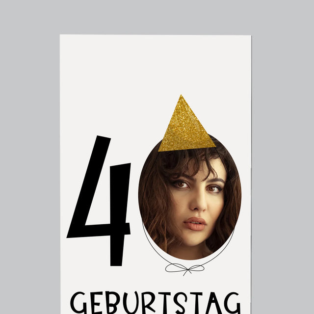 Foto Und Unterschrift: 40. Geburtstag Mütze - Kühlschrankmagnet