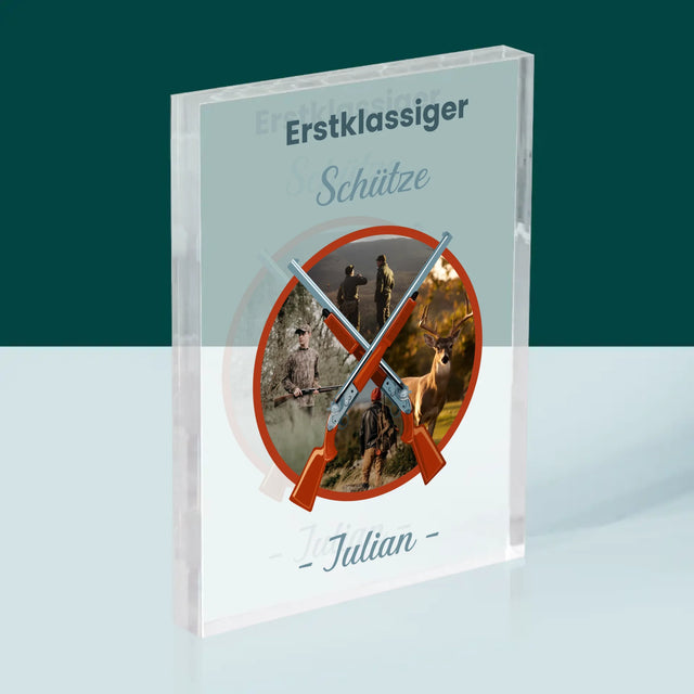 Fotocollage: Erstklassiger Schütze - Druck Auf Acrylglas