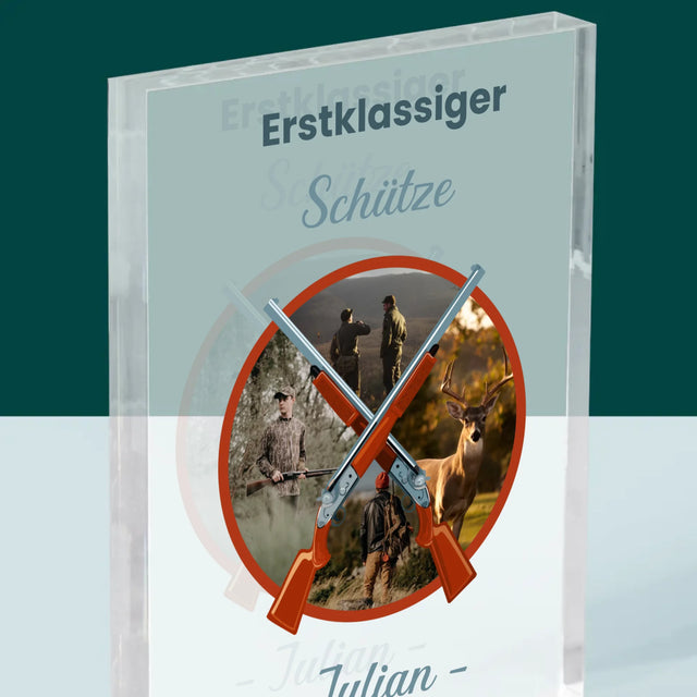 Fotocollage: Erstklassiger Schütze - Druck Auf Acrylglas