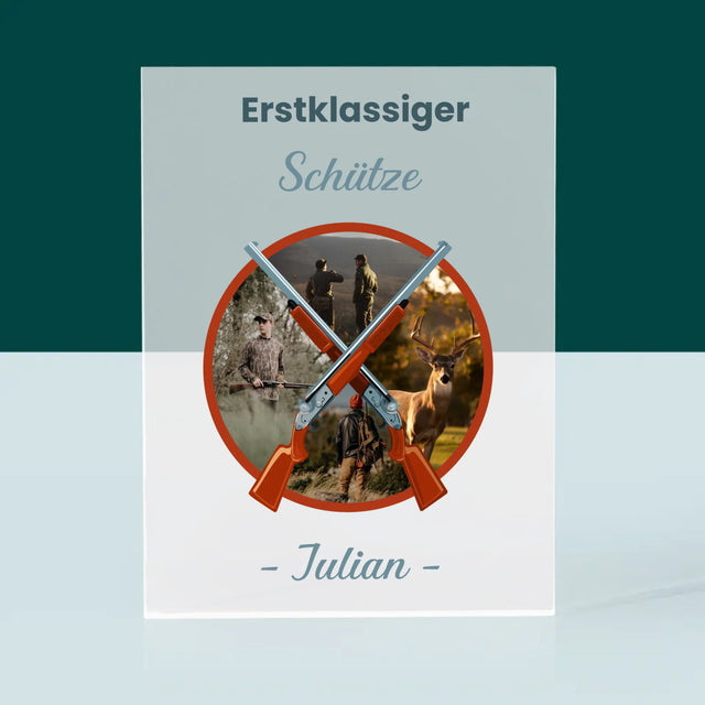 Fotocollage: Erstklassiger Schütze - Druck Auf Acrylglas