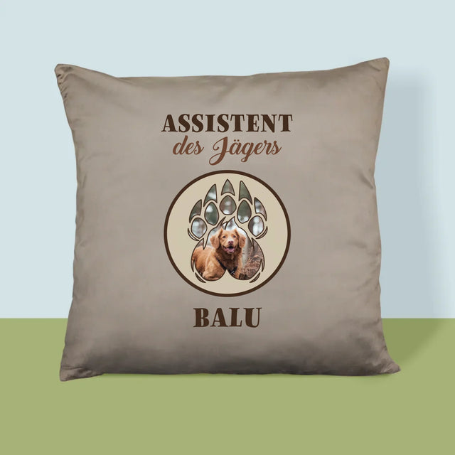 Form-Collage: Assistent Des Jägers - Kissen