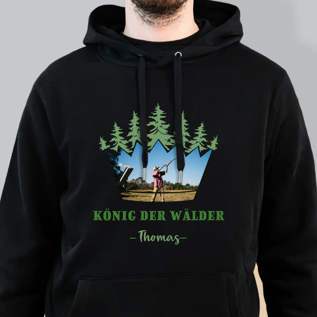 Form-Collage: König Der Wälder - Kapuzenpullover Für Herren