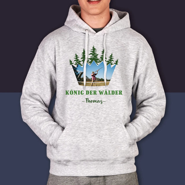 Form-Collage: König Der Wälder - Kapuzenpullover Für Herren