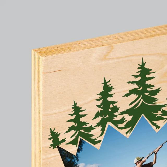 Form-Collage: König Der Wälder - Druck Auf Holz