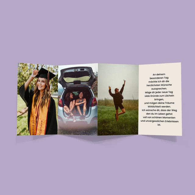 Buchstaben-Collage: 30. Geburtstag - Fotos, Harmonikaartig Gefaltet