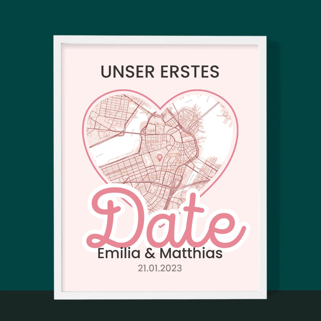 Ihr Standort: Ihr Standort: Erstes Date - Druck Mit Rahmen 30X40