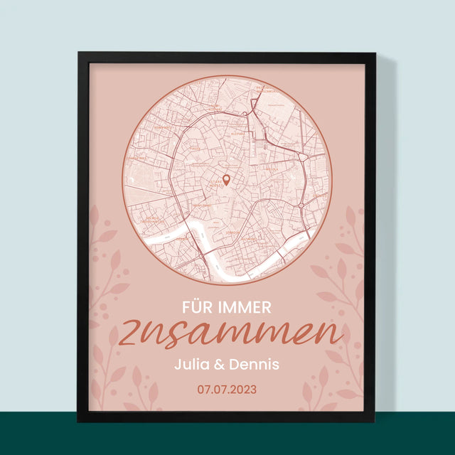 Ihr Standort: Ihr Standort: Für Immer Zusammen - Druck Mit Rahmen 30X40