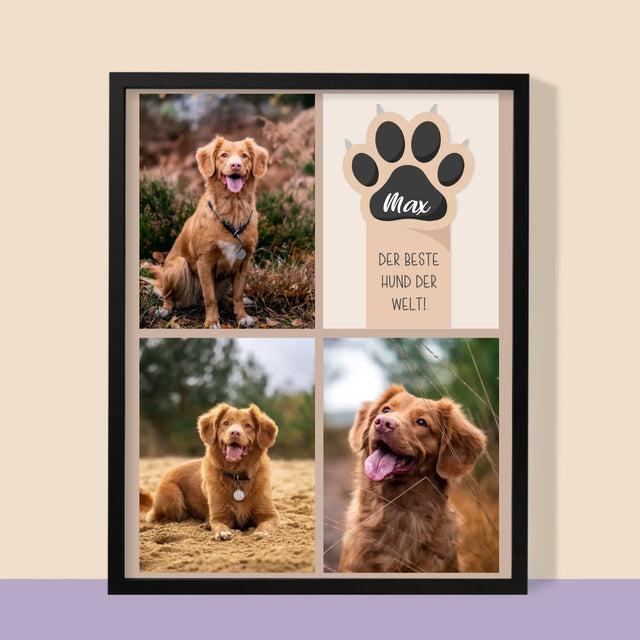 Foto: Dein Hund - Druck Mit Rahmen 30X40