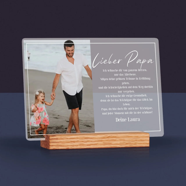 Foto Und Unterschrift: Lieber Papa - Druck Auf Acrylglas