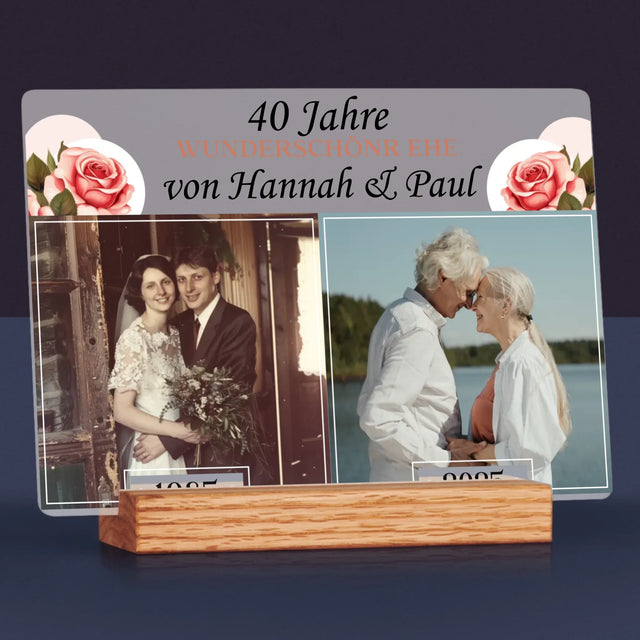 Fotocollage: Gemeinsame Jahre - Druck Auf Acrylglas