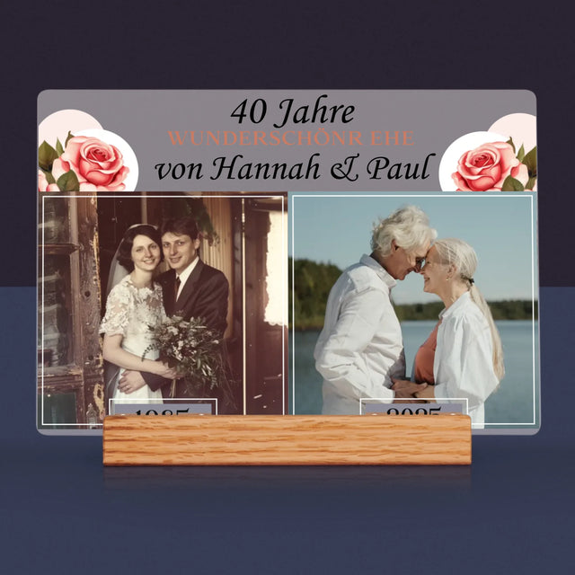 Fotocollage: Gemeinsame Jahre - Druck Auf Acrylglas
