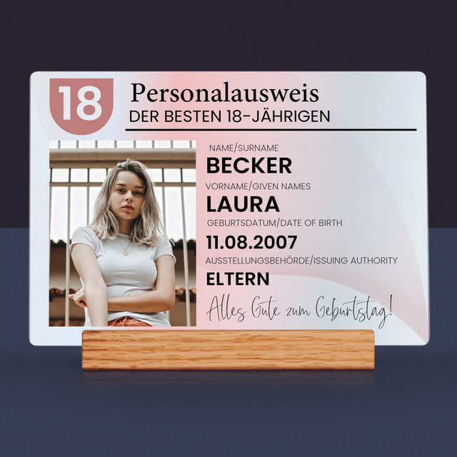 Foto Und Unterschrift: Personalausweis - Druck Auf Acrylglas