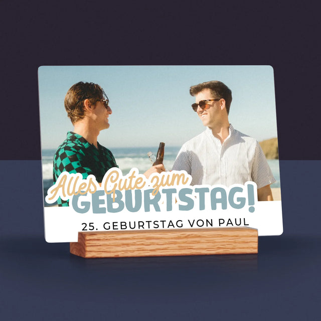 Foto Und Unterschrift: 25. Geburtstag Alles Gute Zum Geburtstag - Druck Auf Acrylglas