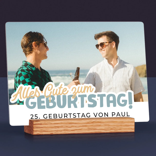 Foto Und Unterschrift: 25. Geburtstag Alles Gute Zum Geburtstag - Druck Auf Acrylglas