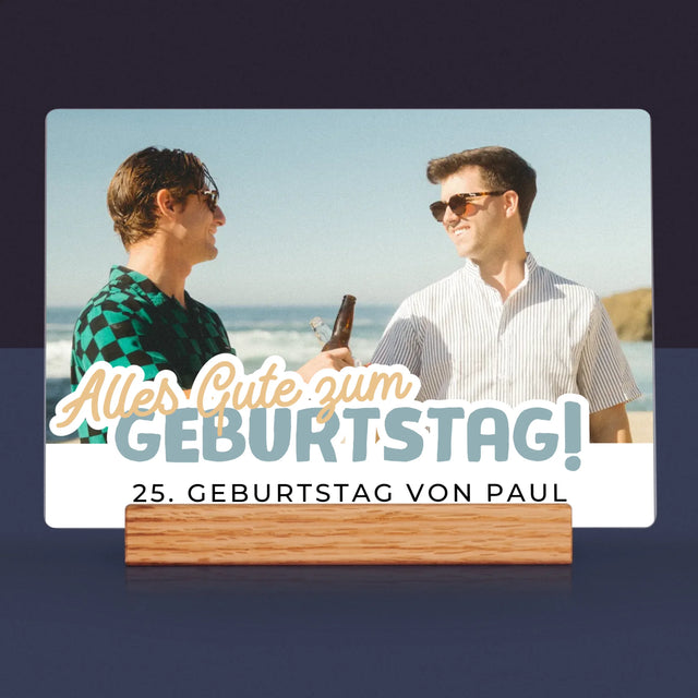 Foto Und Unterschrift: 25. Geburtstag Alles Gute Zum Geburtstag - Druck Auf Acrylglas