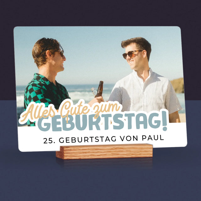 Foto Und Unterschrift: 25. Geburtstag Alles Gute Zum Geburtstag - Druck Auf Acrylglas