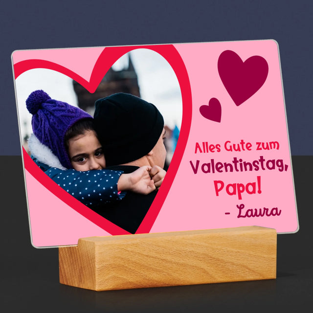 Foto Und Unterschrift: Ein Valentinsgruß Für Papa - Druck Auf Acrylglas