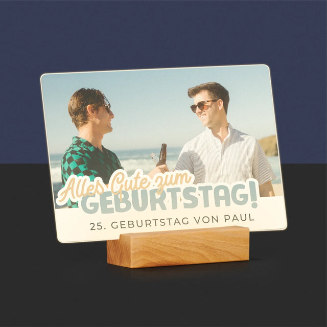 Foto Und Unterschrift: 25. Geburtstag Alles Gute Zum Geburtstag - Druck Auf Acrylglas