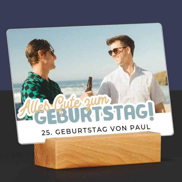 Foto Und Unterschrift: 25. Geburtstag Alles Gute Zum Geburtstag - Druck Auf Acrylglas