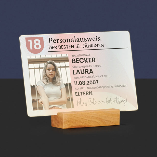 Foto Und Unterschrift: Personalausweis - Druck Auf Acrylglas