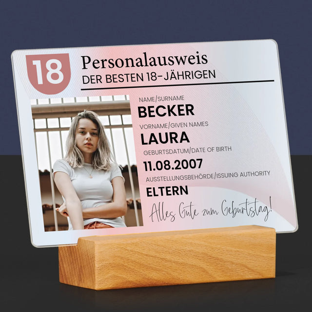 Foto Und Unterschrift: Personalausweis - Druck Auf Acrylglas