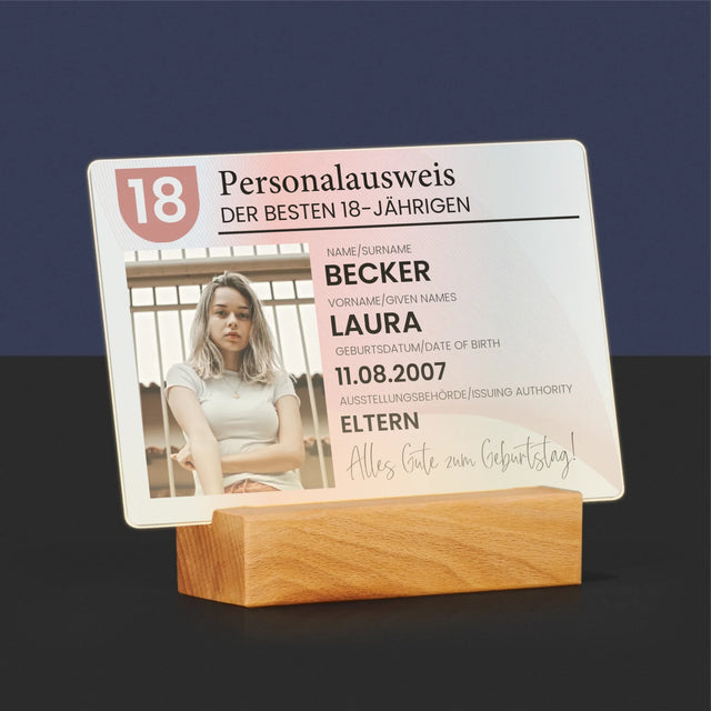 Foto Und Unterschrift: Personalausweis - Druck Auf Acrylglas