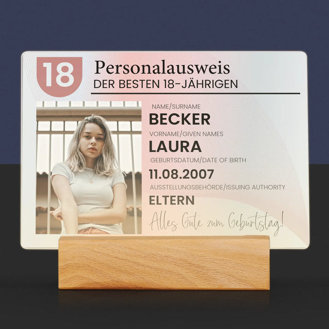 Foto Und Unterschrift: Personalausweis - Druck Auf Acrylglas