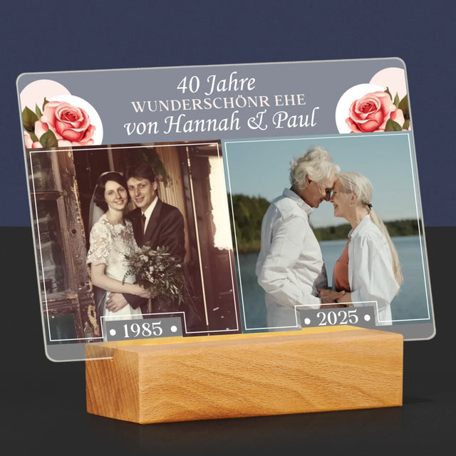 Fotocollage: Gemeinsame Jahre - Druck Auf Acrylglas