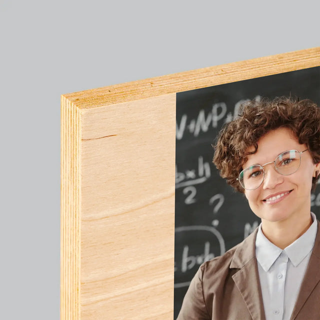 Foto Und Unterschrift: Die Beste Lehrerin Unter Der Sonne - Druck Auf Holz