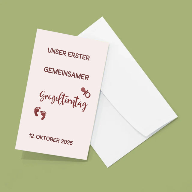Fotocollage: Das Ist Unser Erster Großelterntag. - Fotos, Harmonikaartig Gefaltet