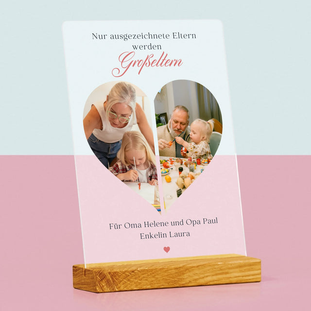 Fotocollage: Ausgezeichnete Eltern Werden Großeltern - Druck Auf Acrylglas