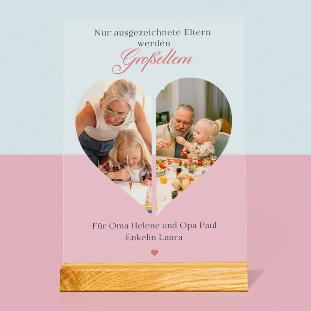 Fotocollage: Ausgezeichnete Eltern Werden Großeltern - Druck Auf Acrylglas