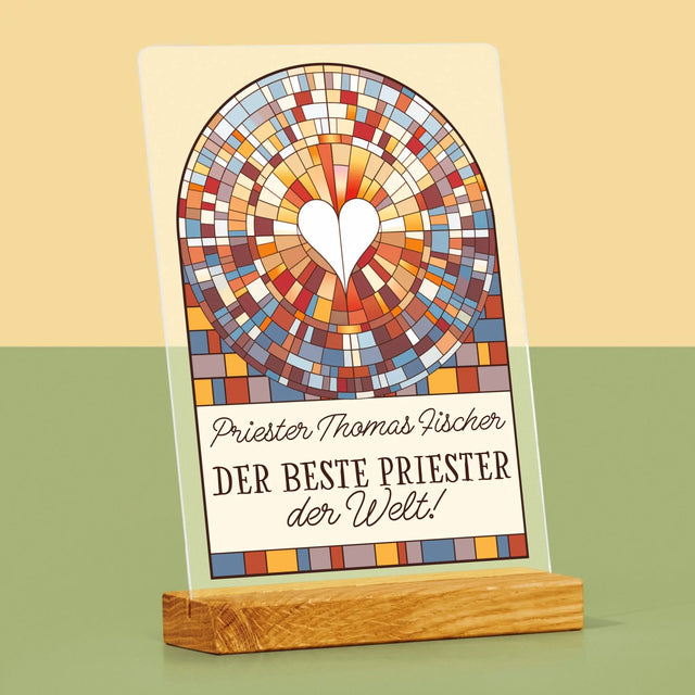Name Und Unterschrift: Der Beste Priester Der Welt - Druck Auf Acrylglas