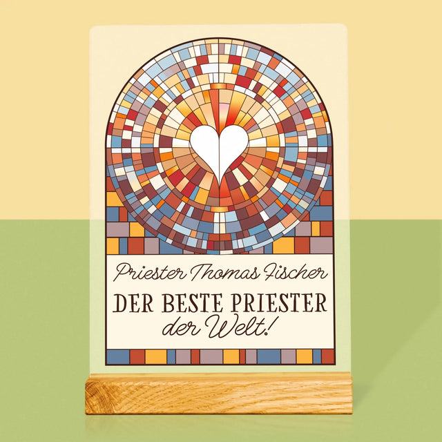 Name Und Unterschrift: Der Beste Priester Der Welt - Druck Auf Acrylglas