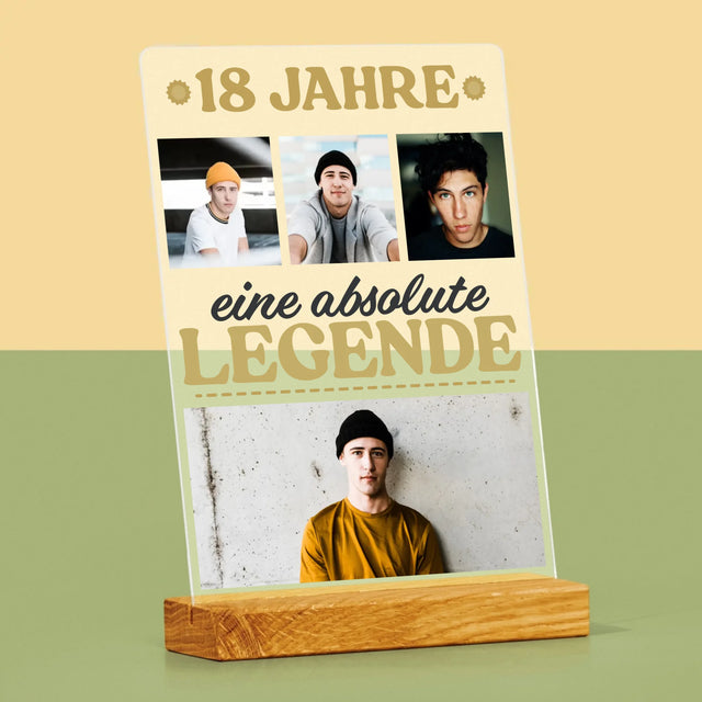Fotocollage: 18 Jahre Als Legende - Druck Auf Acrylglas