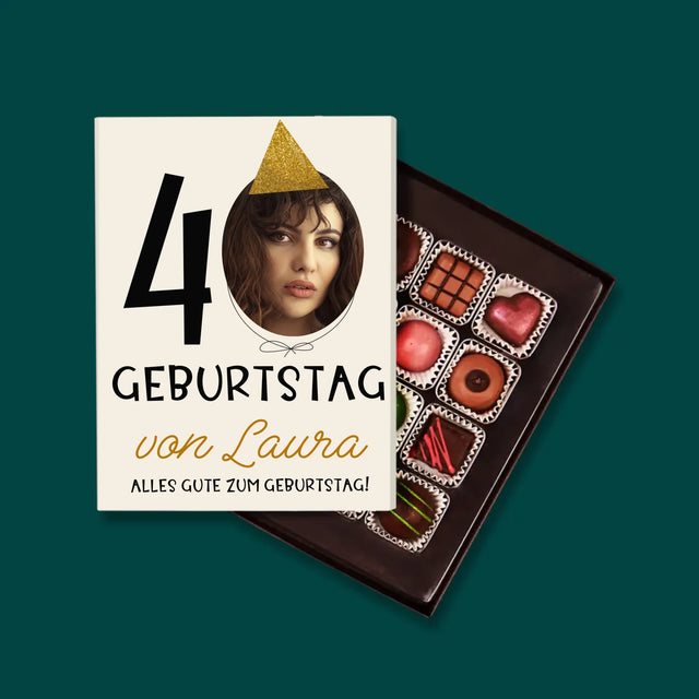 Foto Und Unterschrift: 40. Geburtstag Mütze - Pralinen