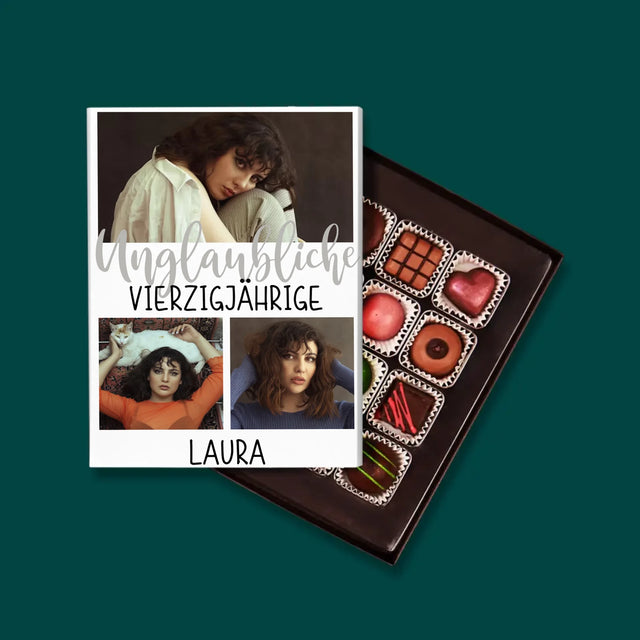 Fotocollage: Unglaubliche Vierzigjährige - Pralinen