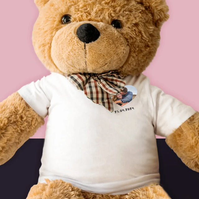 Foto Und Unterschrift: Foto Im Herzen - Teddybär 90 Cm