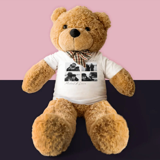 Fotocollage: Ich liebe dich – Teddybär 90 cm | DE