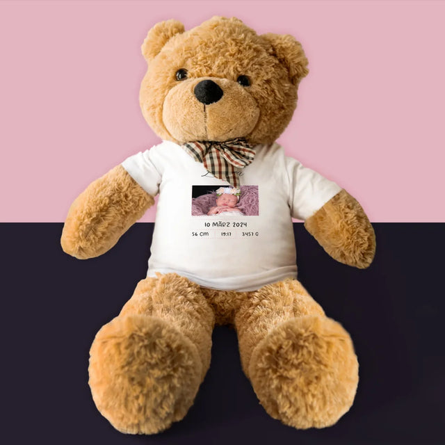 Geburtsdatum: Geburtsdatum Mädchen - Teddybär 90 Cm