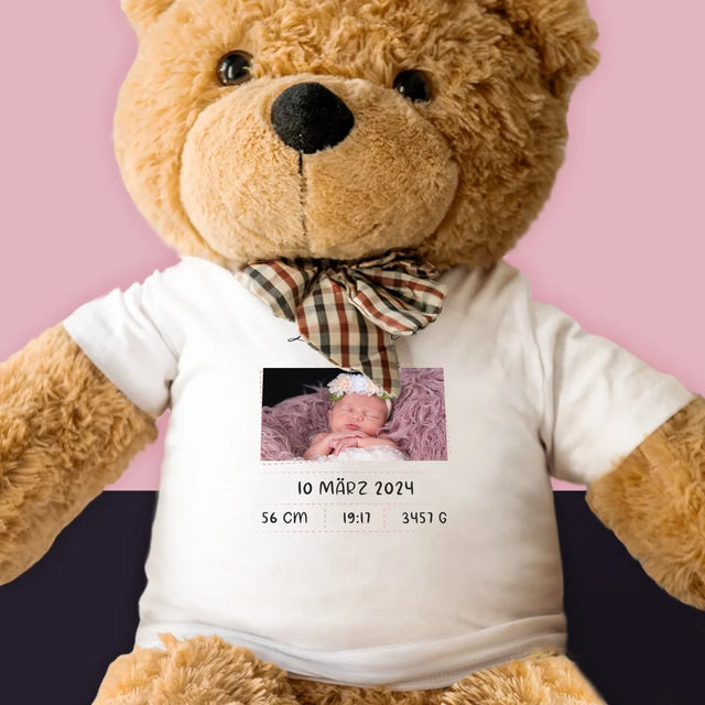 Geburtsdatum: Geburtsdatum Mädchen - Teddybär 90 Cm
