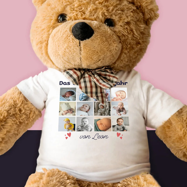 Fotocollage: Erstes Lebensjahr - Teddybär 90 Cm