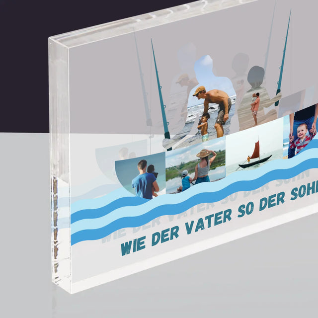 Form-Collage: Wie Der Vater So Der Sohn - Acrylblock