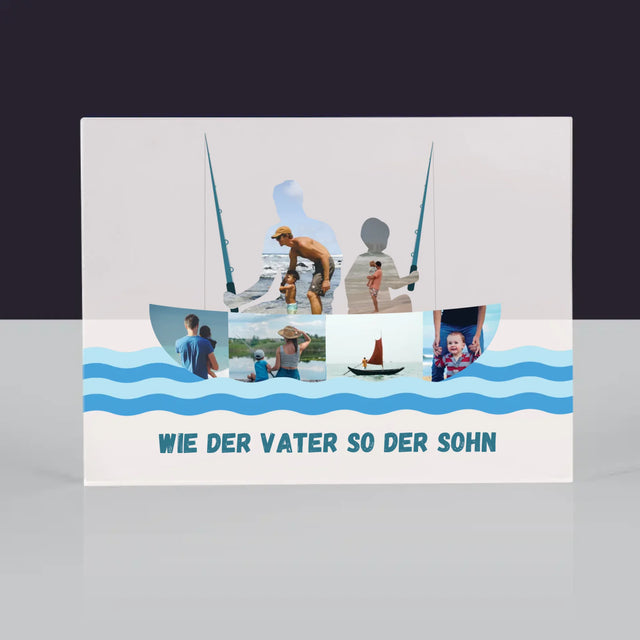 Form-Collage: Wie Der Vater So Der Sohn - Acrylblock